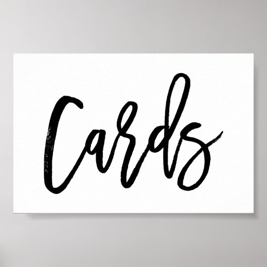 Affiche de cartes de mariage chic lettrage (Devant)
