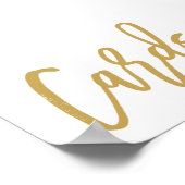 Affiche de Cartes de Mariage Dorées Lettrées avec (Coin)
