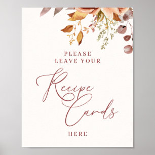 Affiche de Cartes de Recette de Mariage Bohème Aut
