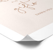 Affiche de cartes et cadeaux à arc de feuilles d'a (Coin)