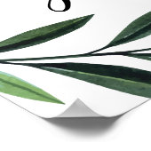 Affiche de cartes et cadeaux aquarelle verdure (Coin)