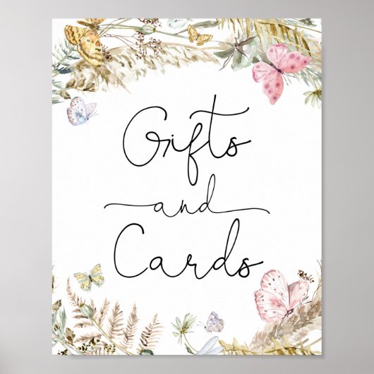 Affiche de cartes et cadeaux Boho Butterflies (Devant)