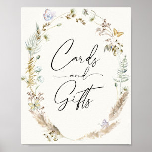 Affiche de cartes et cadeaux Boho Butterflies