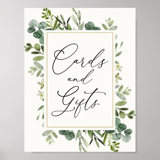 Affiche de cartes et cadeaux Eucalyptus (Devant)