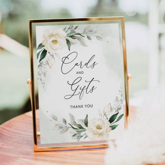 Affiche de cartes et cadeaux floraux élégants de f