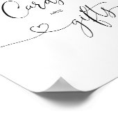 Affiche de cartes et cadeaux floraux rose (Coin)