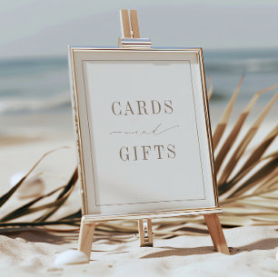 Affiche de cartes et cadeaux OASIS Taupe Neutre