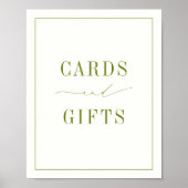 Affiche de cartes vertes et cadeaux ROWAN (Devant)