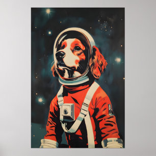 Affiche de Cavalier King Charles Spaniel Astronaut