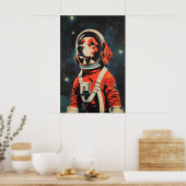 Affiche de Cavalier King Charles Spaniel Astronaut (Cuisine)