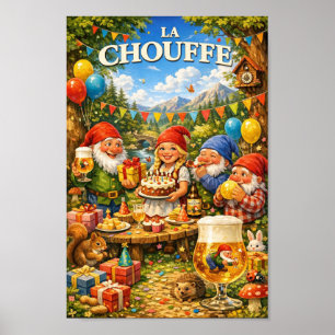 Affiche de célébration d'anniversaire de bière bel