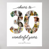 Affiche de célébration de collage de 30 photos per (Devant)