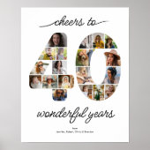 Affiche de célébration de collage de 40 photos per (Devant)
