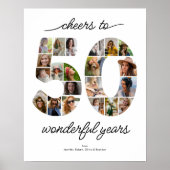 Affiche de célébration de collage de 50 photos per (Devant)