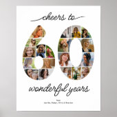 Affiche de célébration de collage de 60 photos per (Devant)