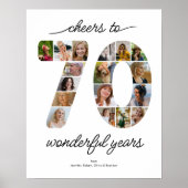 Affiche de célébration de collage de 70 photos per (Devant)
