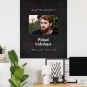 Affiche de célébration de la vie d'un homme, poste (Bureau à domicile)