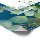 Affiche de célébration de la vie florale blanche (Coin)