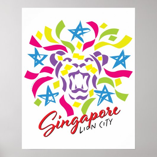 Affiche de célébration de la ville de Lion à Singa (Devant)