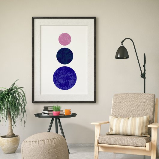 Affiche de cercles d'art abstrait minimaliste mode