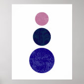 Affiche de cercles d'art abstrait minimaliste mode (Devant)