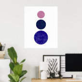 Affiche de cercles d'art abstrait minimaliste mode (Bureau à domicile)