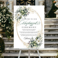 Affiche de cérémonie débranchée Boho Dusty Green