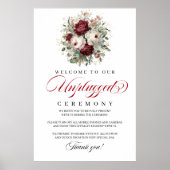 Affiche de cérémonie débranchée Burgundy Blush Chi (Devant)