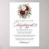 Affiche de cérémonie débranchée Burgundy Blush élé (Devant)