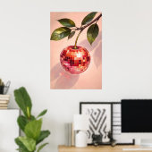 Affiche de cerise disco, art de fruit de boule de (Bureau à domicile)