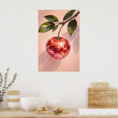 Affiche de cerise disco, art de fruit de boule de (Cuisine)