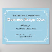Affiche de certificat de gagnant de concours de do (Devant)