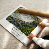 Affiche de Chagrin Falls Ohio, Aquarelle, Sur mesu