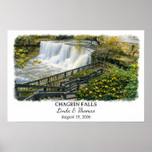 Affiche de Chagrin Falls Ohio, Aquarelle, Sur mesu (Devant)