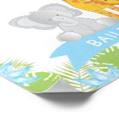 Affiche de chambre de bébé garçon avec des animaux (Coin)