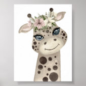 Affiche de chambre de bébé léopard aquarelle migno (Devant)