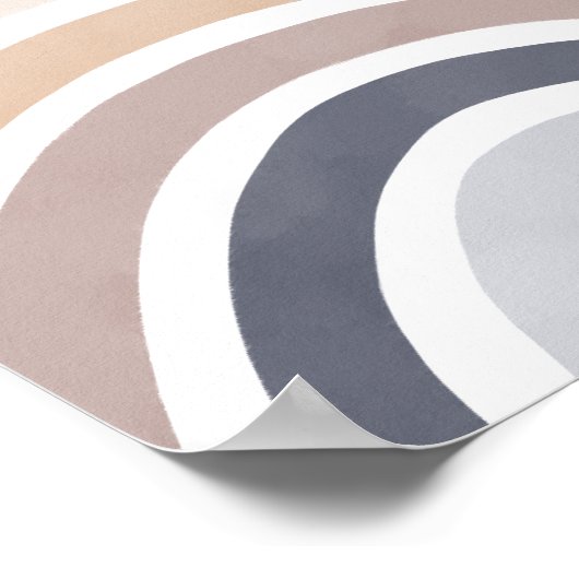 Affiche de chambre d'enfant arc-en-ciel à l'aquare (Coin)