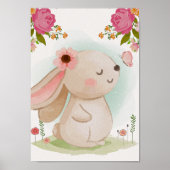 Affiche de chambre d'enfants au lapin mignon - Imp (Devant)