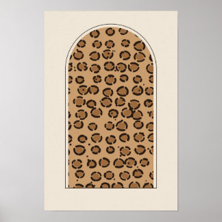 Affiche de chambre glamour aux taches de léopard m
