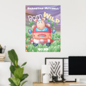 Affiche de chambre pour enfants nés sauvages avec (Bureau à domicile)