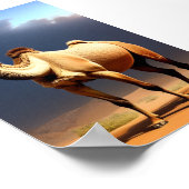 affiche de chameau dans le désert (Coin)