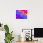 Affiche de champ de couleur fluide néon psychédéli (Bureau à domicile)
