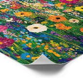 Affiche de champ de fleurs sauvages vibrant impres (Coin)