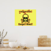 Affiche de champ de mines Danger Mines (Cuisine)