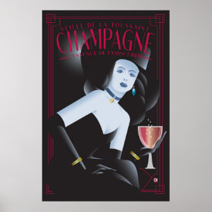 Affiche de Champagne d'Halloween