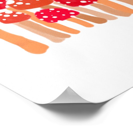 Affiche de champignon mignon (Coin)