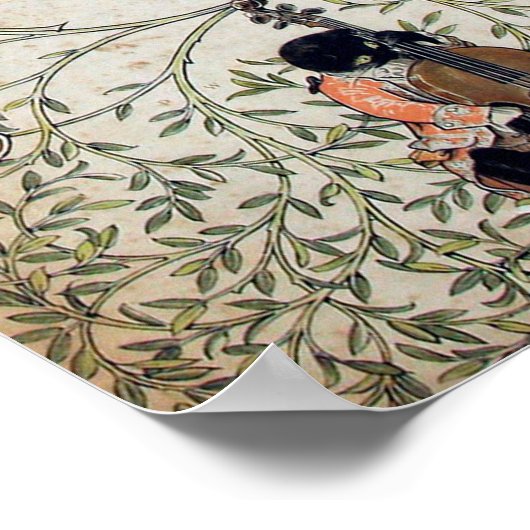 Affiche de chanson de nursery vintage (Coin)