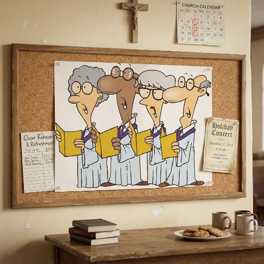 Affiche de chant de chœur d'église