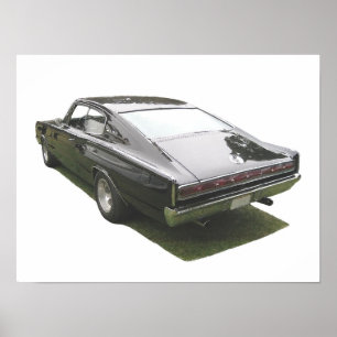 Affiche de chargeur de Dodge du noir 1967