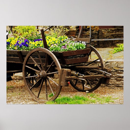 Affiche de chariot de fleurs (Devant)